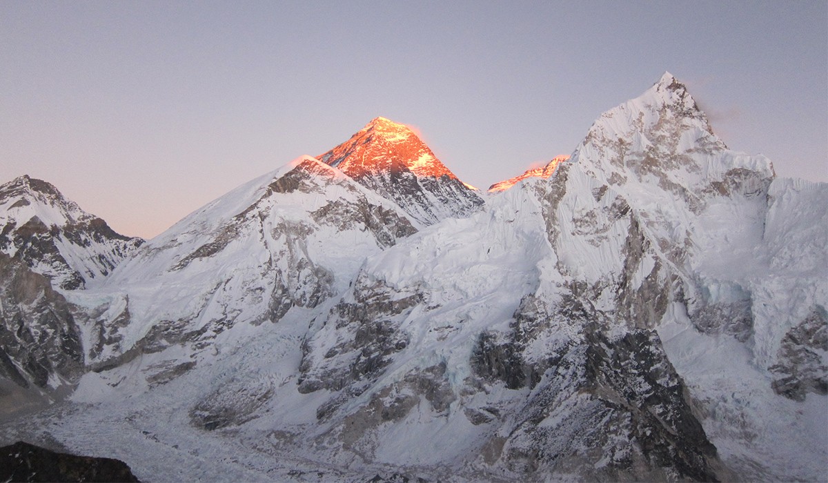 About to sunset on Everest 