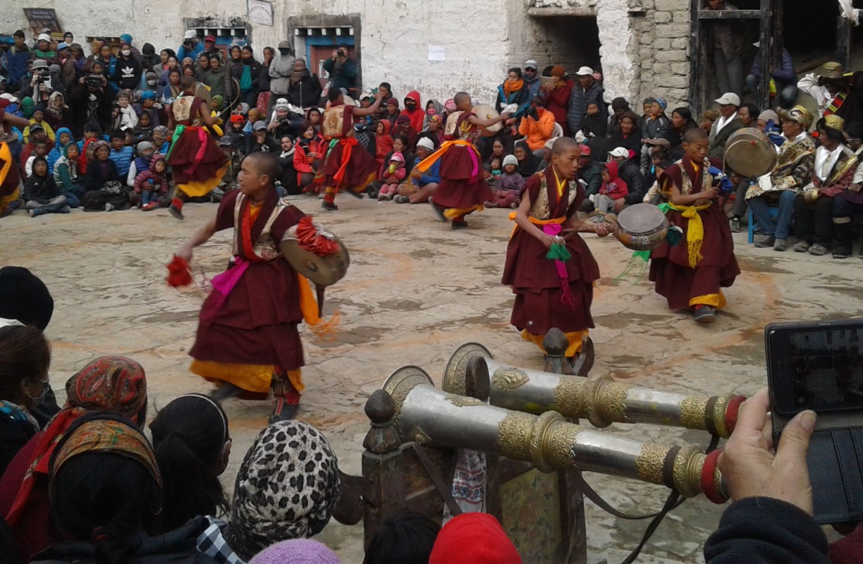  Damphu Dance During Tiji Festival in Lo Manthang 