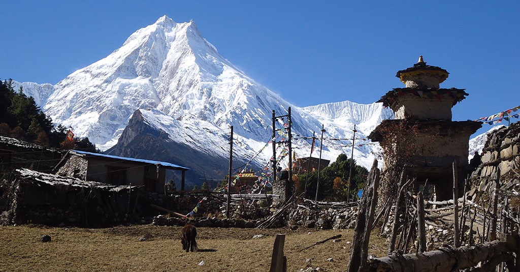  Mt Manaslu from Lhi 