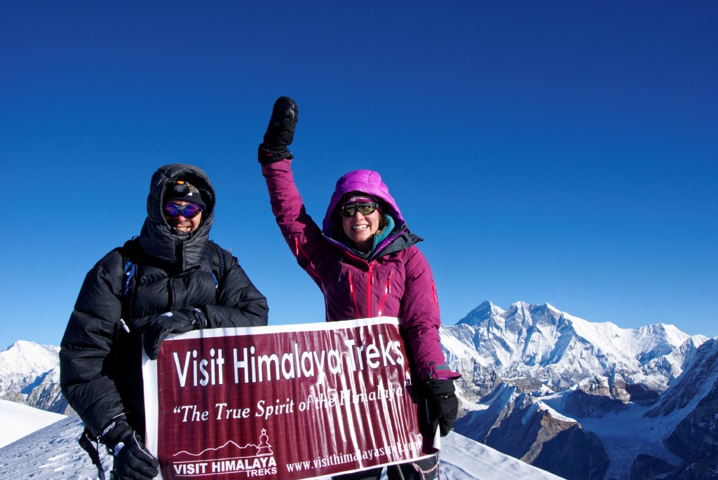 Our Client on Top of Mera Peak 