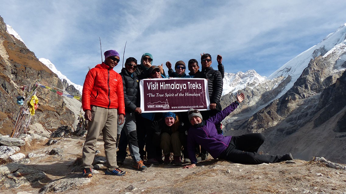 Our Staffs and Clients at Kanchenjunga South Base Camp 