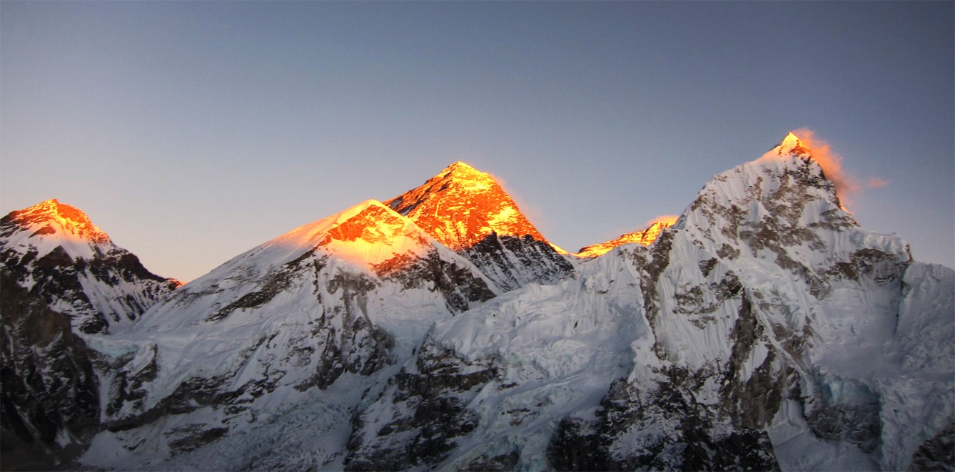  Sun set view on Mount Everest 