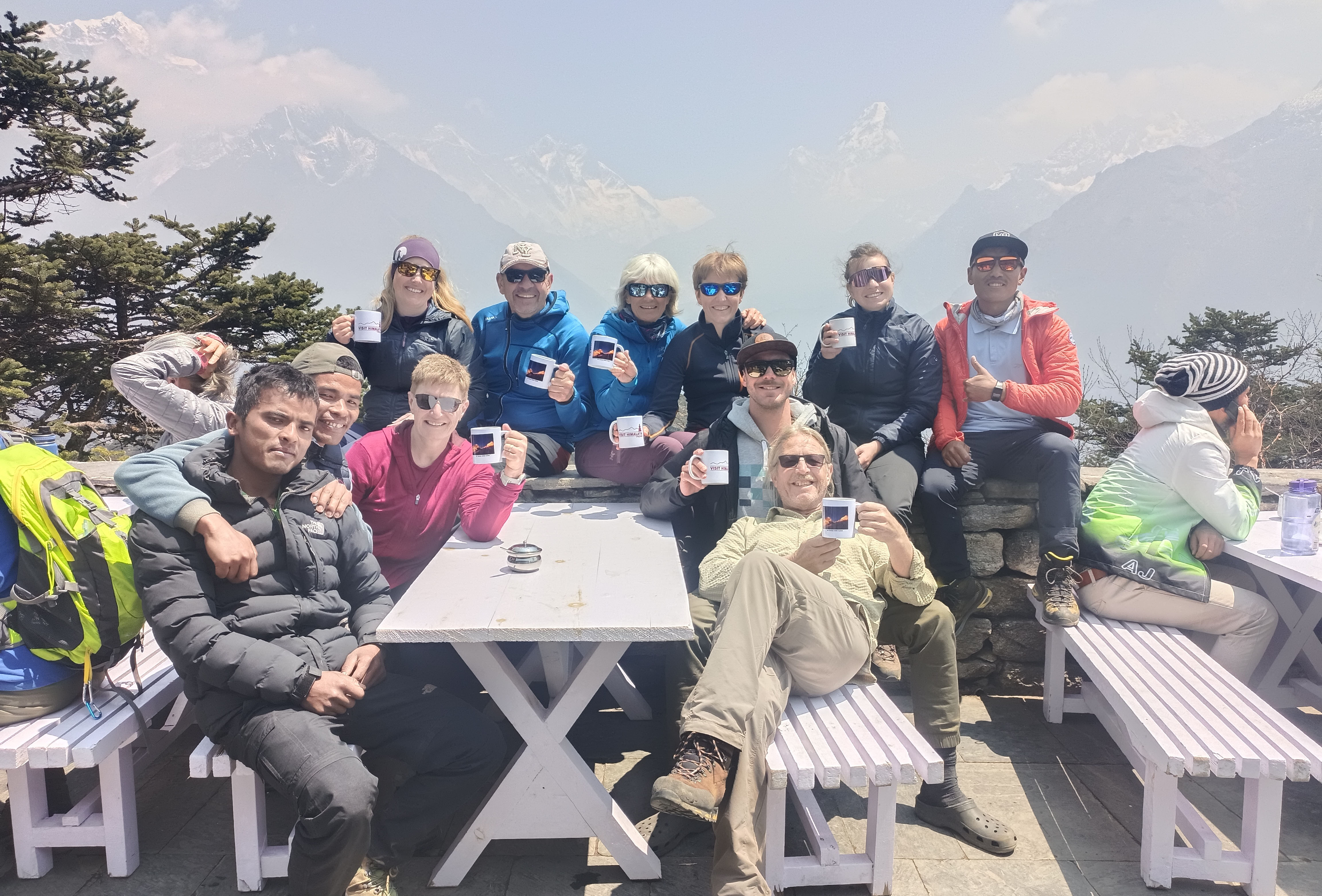 Having tea at Everest View Hotel.