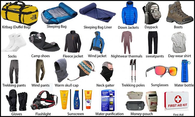 Manaslu Circuit Trek Packing List 