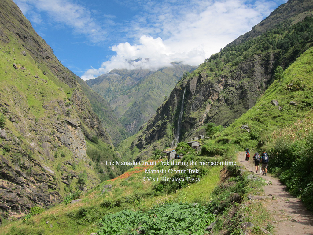 The Manaslu Circuit Trek during the monsoon time