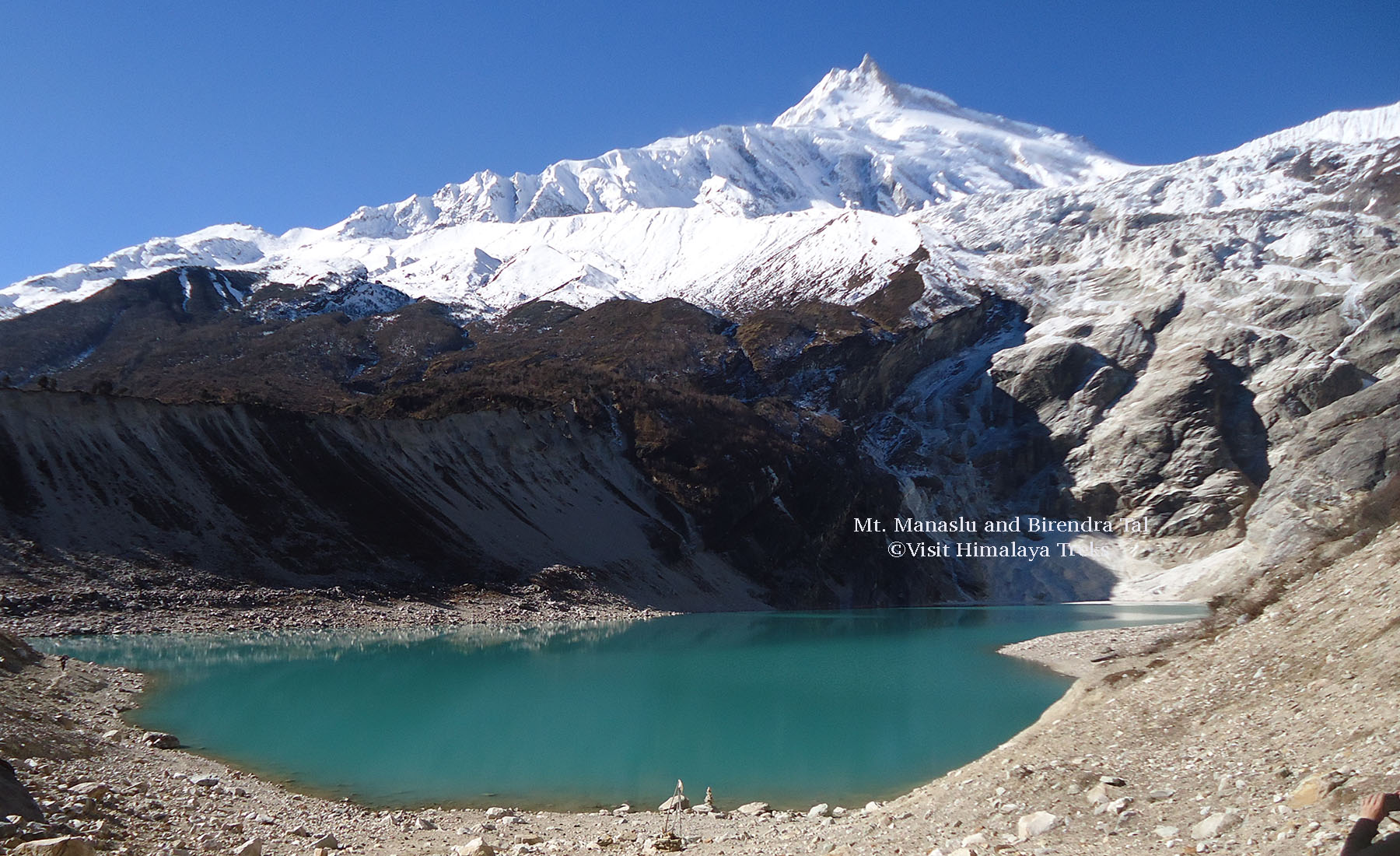 Birendra Tal and Mt. Manaslu 