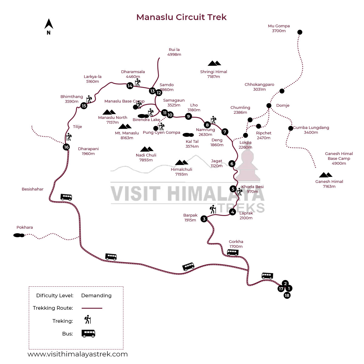 manaslu-circuit-trek-route-map
